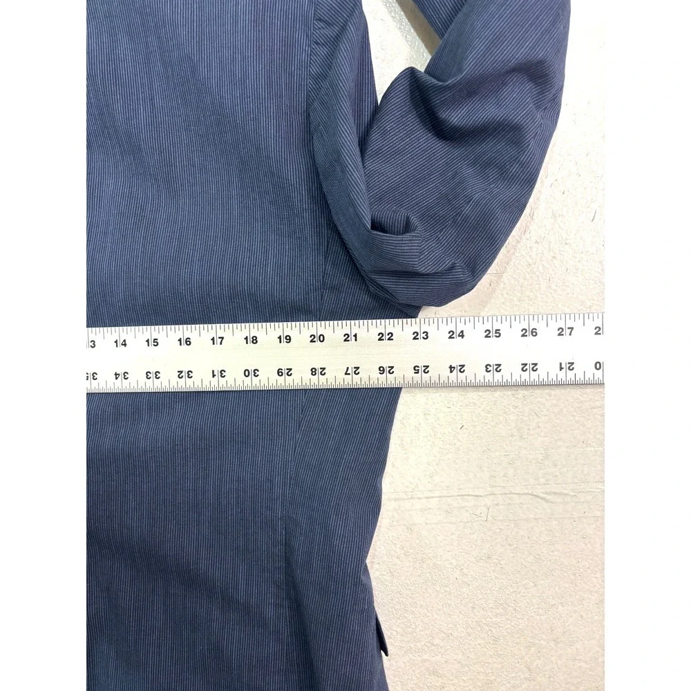 NEW Banana Republic 44R Blue Stripe Slim Stretch Cotton Blazer Jacket Sport Coat